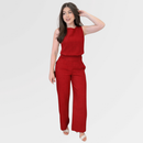 Conjunto Pantalona Feminino Blusa Regata Social Elegante Alfaiataria Moda Festa Casual