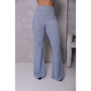 Conjunto de frio 2 peças feminino ,blusa gola alta e ponta assimétrica com calça flare tecido malha rib grosso
