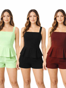 conjunto feminino de luxo+ alfeiteria peplum premiun verao 2026