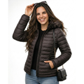 Jaqueta Bobojaco Feminina Puffer Forrada Peluciada Original Capuz Removível Casaco de Frio Gominho Plus Size