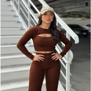 Conjunto Manga Longa Com Abertura Na Frente FEMININO VIRAL PROMOÇAO
