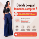 Calça Flare Feminina Widi Leg Jeans Escuro | Modelagem Confortável com Zíper Lateral e Cós Ajustável
