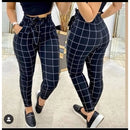 calça femenina clochard de bengaline com laço cintura alta
