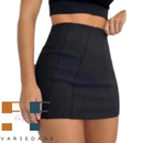 Saia Cintura Alta Bengaline Moda Verão Curto Nova Coleção
